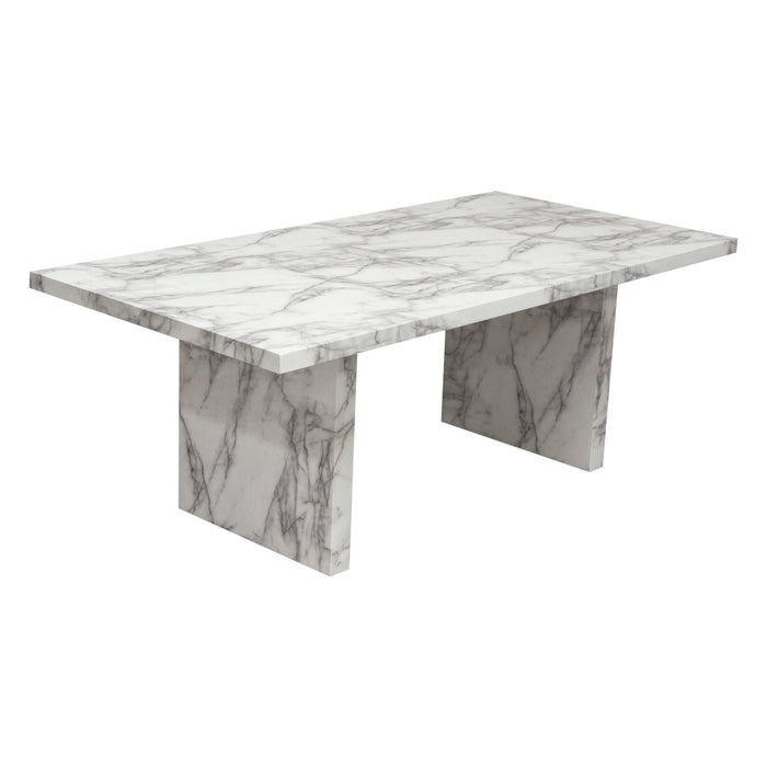 Icon Faux Marble Rectangular Dining Table by Diamond Sofa