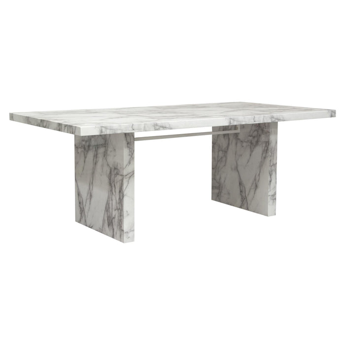 Icon Faux Marble Rectangular Dining Table by Diamond Sofa