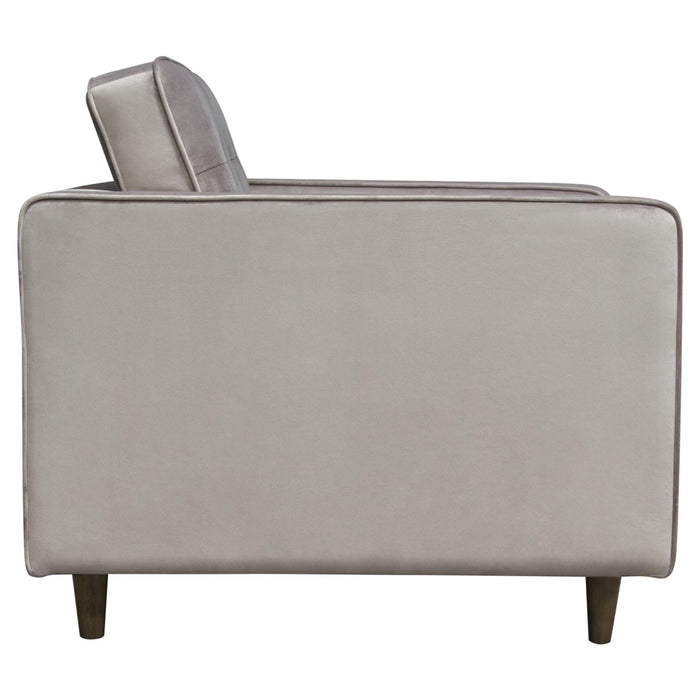 Juniper Tufted Chair in Champagne Grey Velvet by Diamond Sofa