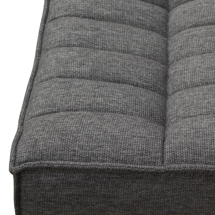 Marshall Scooped Seat Ottoman in Grey Fabric by Diamond Sofa