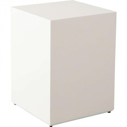 Montage Square End Table in Ivory Faux Cement Finish image