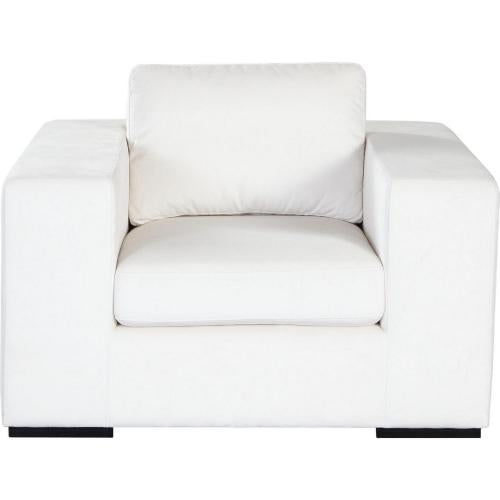 Muse Ottoman in Mist White Performance Fabric image