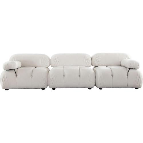 Paloma 3PC Modular 111 Inch Sofa in Light Cream Velvet image