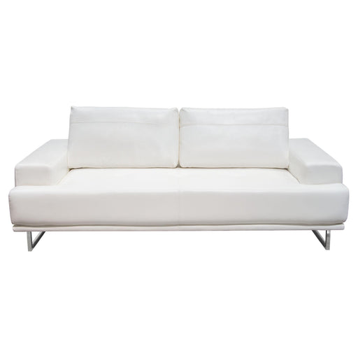 Russo Sofa w/ Adjustable Seat Backs in White Air Leather by Diamond Sofa image