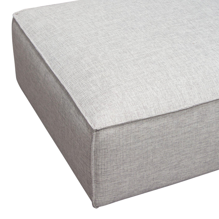 Vice Square Ottoman in Barley Fabric by Diamond Sofa