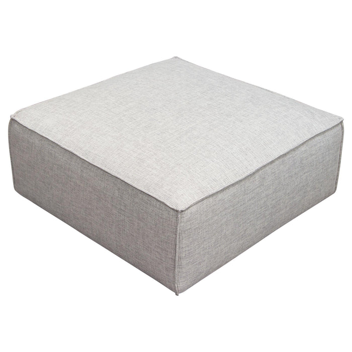 Vice Square Ottoman in Barley Fabric by Diamond Sofa