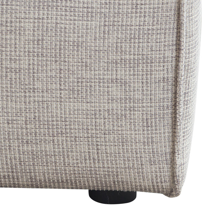 Vice Square Ottoman in Barley Fabric by Diamond Sofa