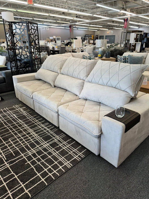 Georgia 3-Seat Expandable Modular sofa (Shown in beige) - iDEAL Furniture (Danbury, CT)