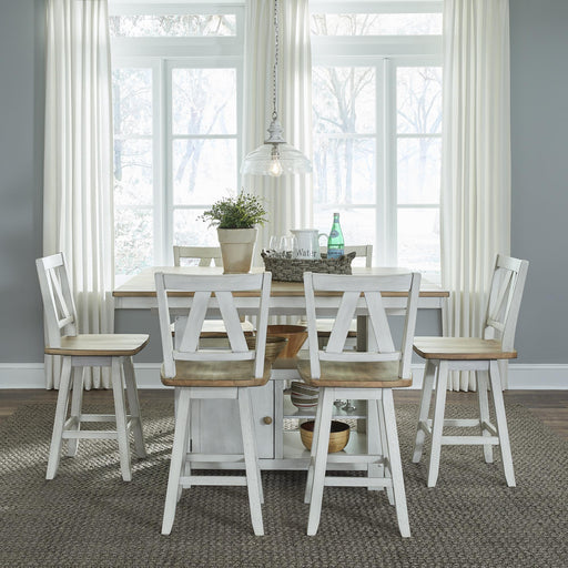 Lindsey Farm 7 Piece Gathering Table Set image