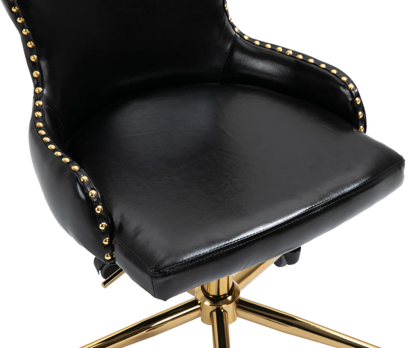 Hendrix Black Faux Leather Office Chair