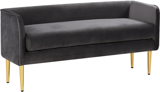 Audrey Grey Velvet Bench image