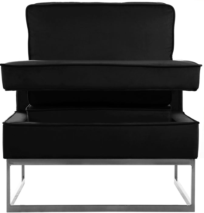 Noah Black Velvet Accent Chair