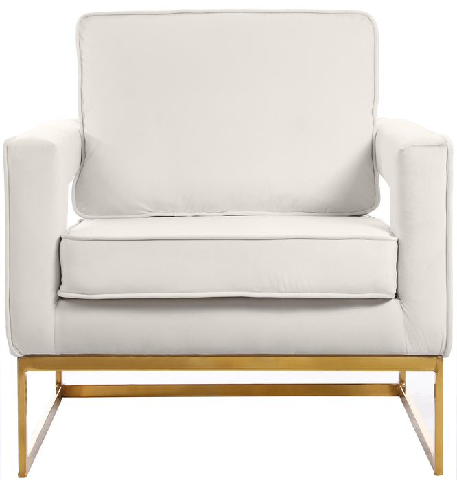 Noah Cream Velvet Accent Chair