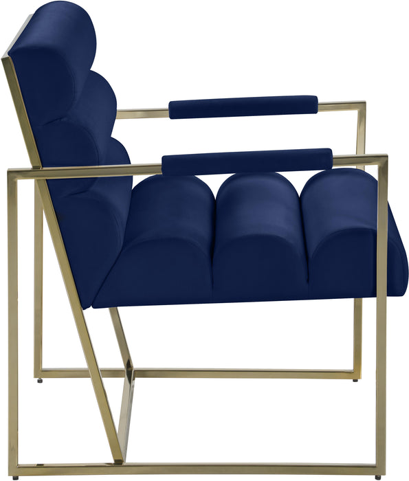 Wayne Navy Velvet Accent Chair