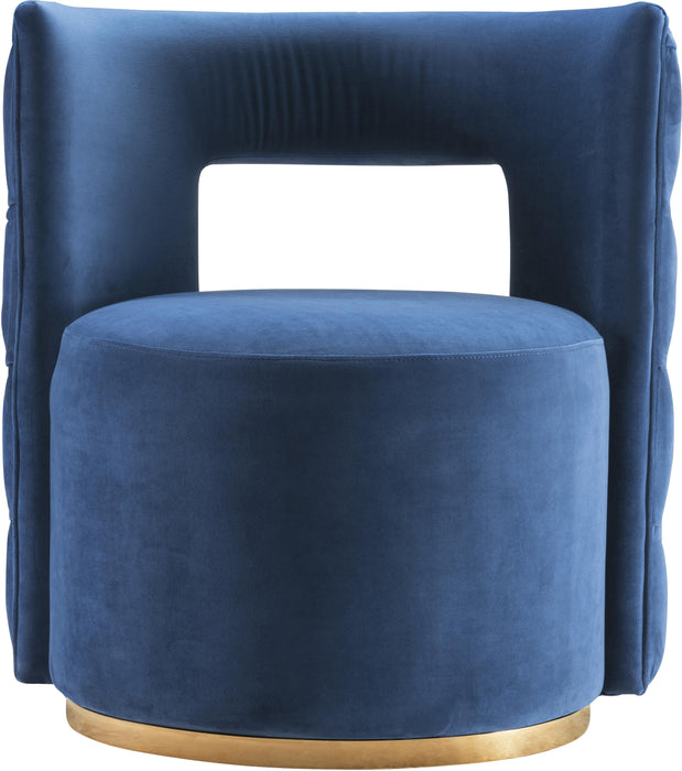 Theo Navy Velvet Accent Chair