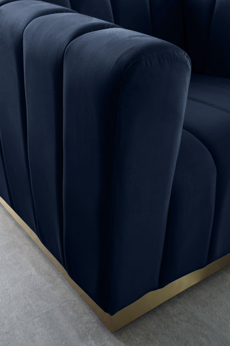 Marlon Navy Velvet Chair