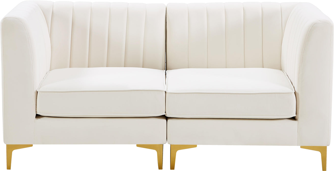 Alina Cream Velvet Modular Sofa