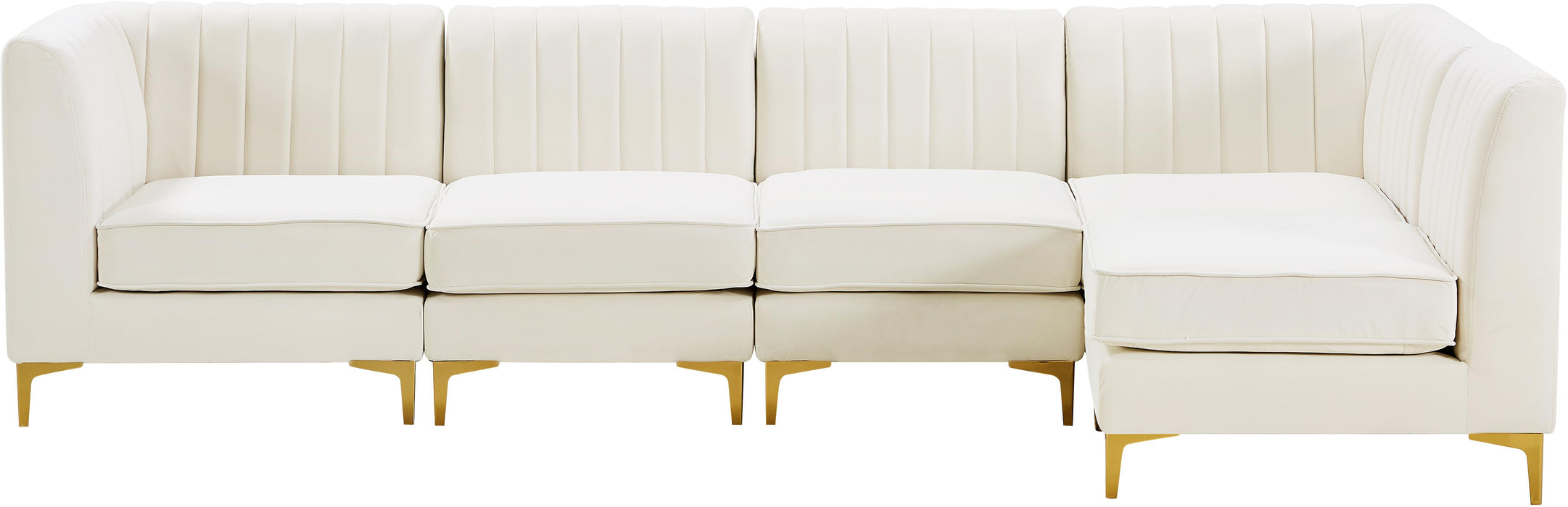 Alina Cream Velvet Modular Sectional