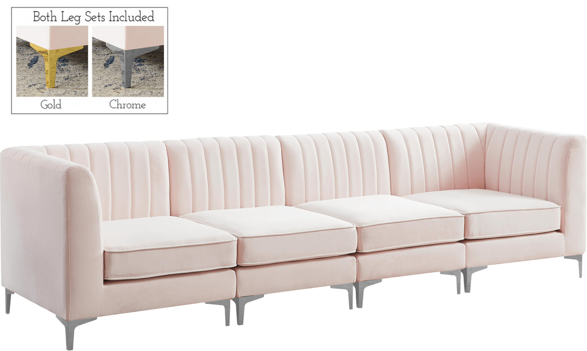 Alina Pink Velvet Modular Sectional