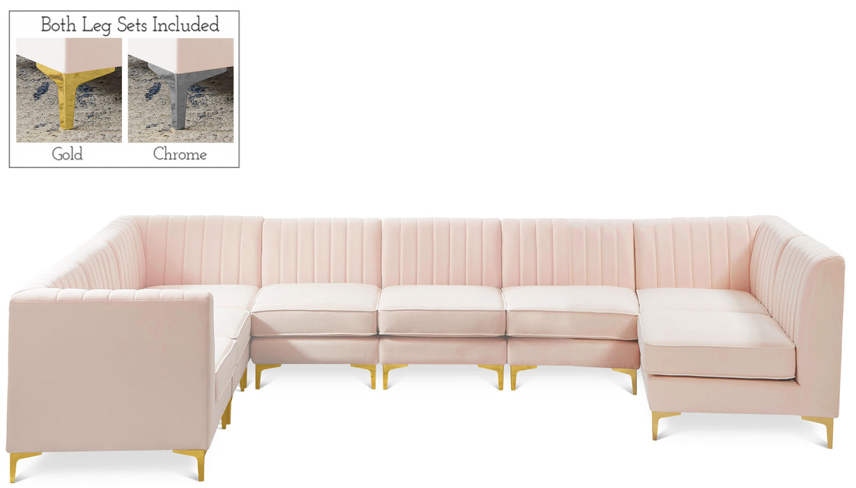 Alina Pink Velvet Modular Sectional