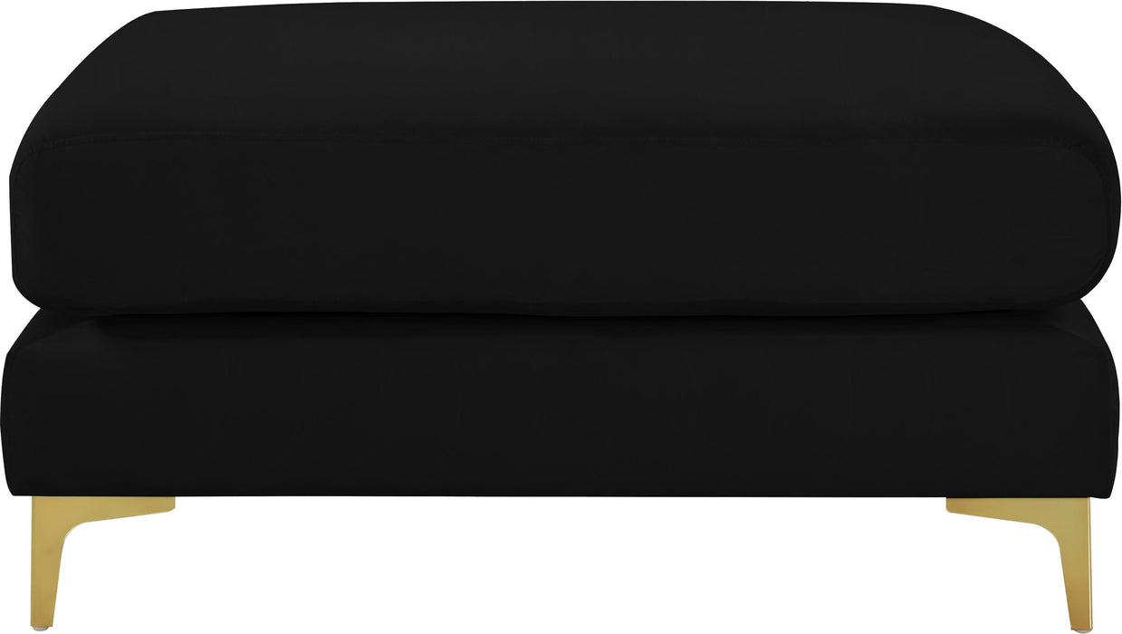 Julia Black Velvet Modular Ottoman