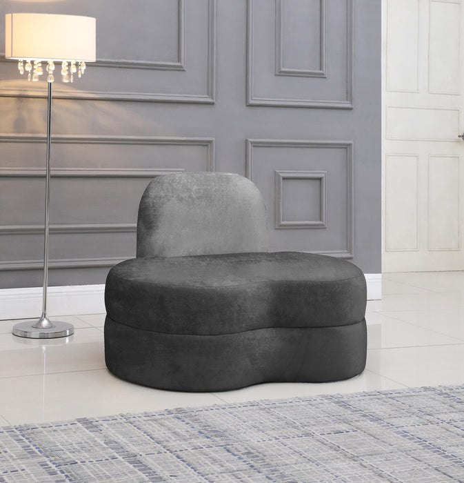 Mitzy Grey Velvet Chair