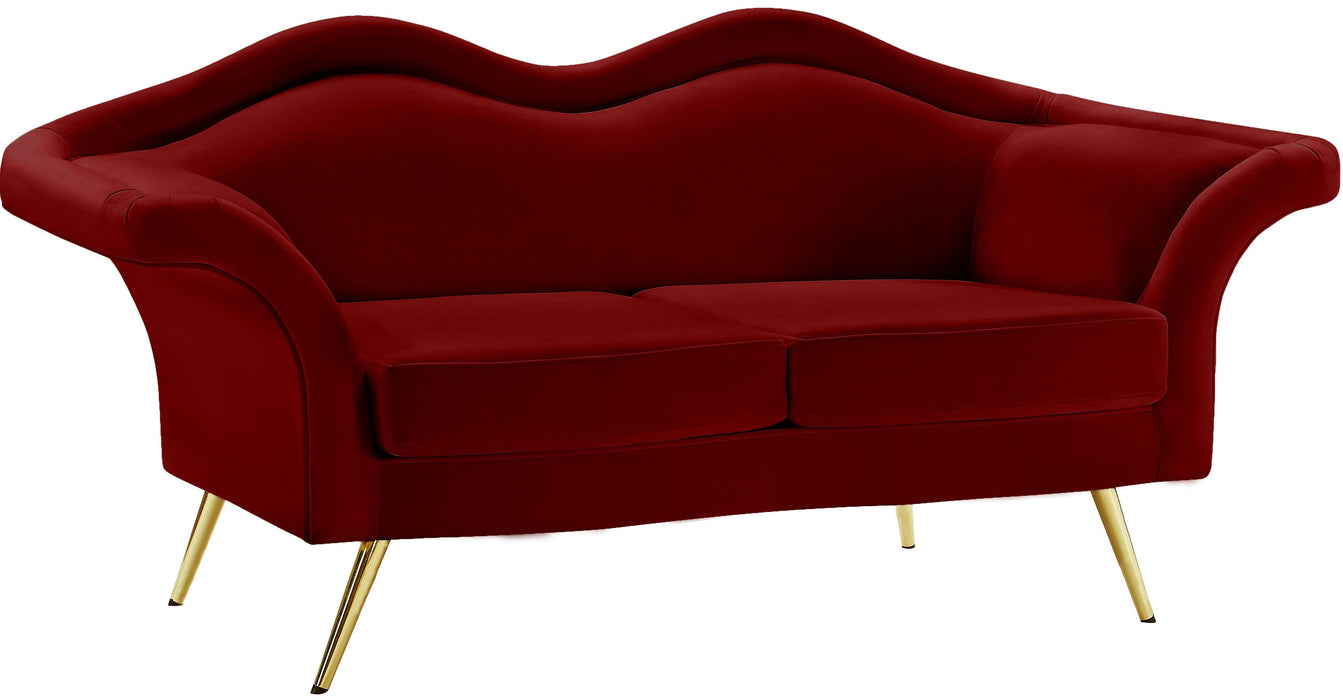 Lips Red Velvet Loveseat image