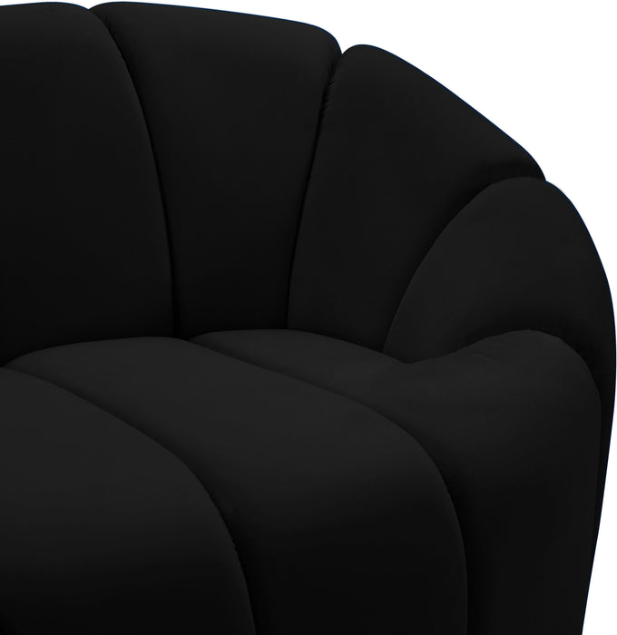 Elijah Black Velvet Chair