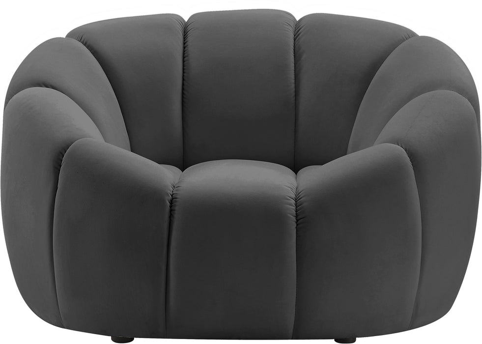 Elijah Grey Velvet Chair