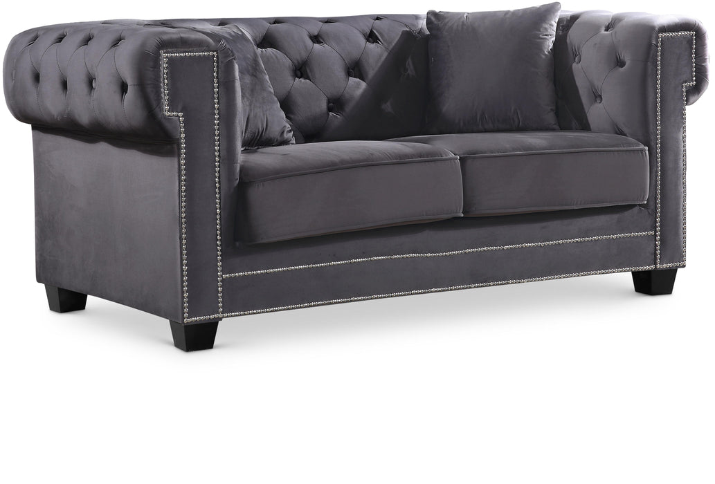 Bowery Grey Velvet Loveseat image