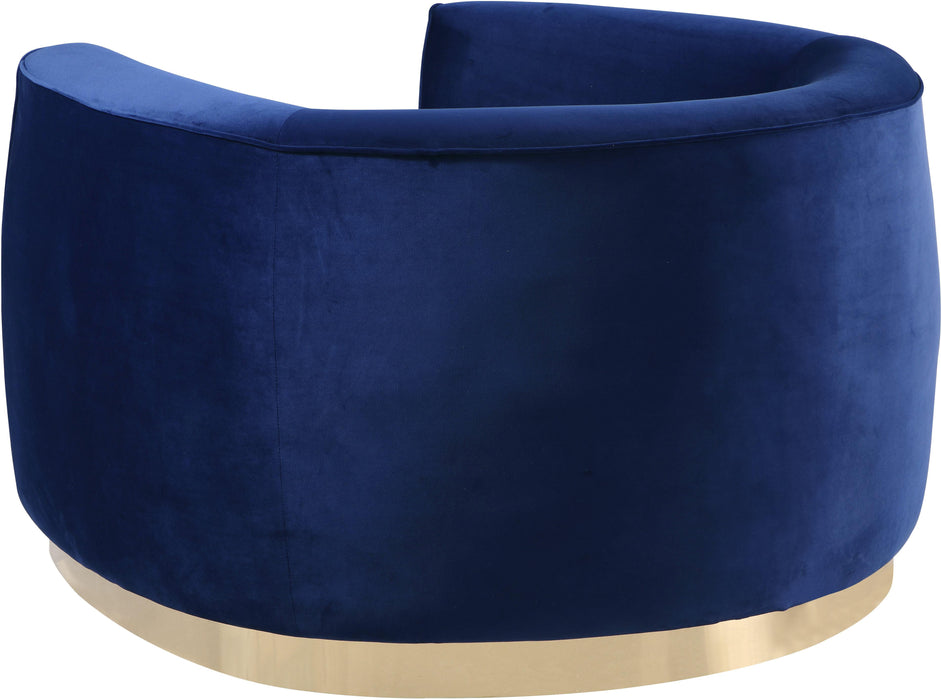 Julian Navy Velvet Chair