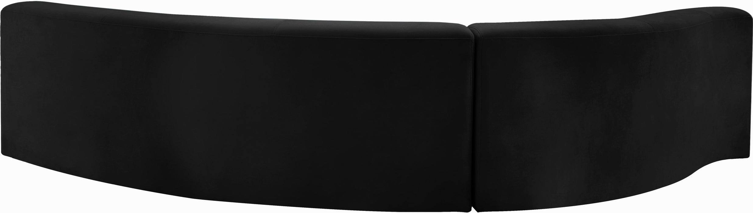 Curl Black Velvet 2pc. Sectional