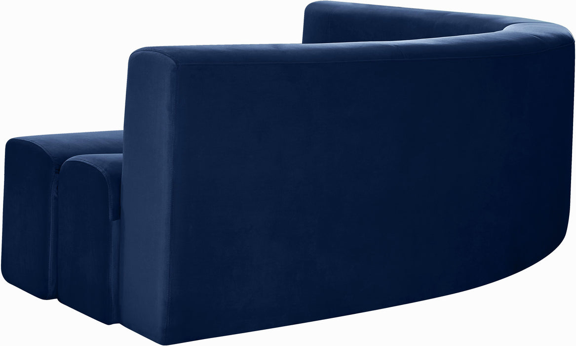 Curl Navy Velvet 2pc. Sectional