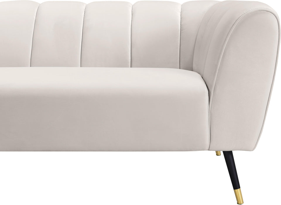 Beaumont Cream Velvet Loveseat