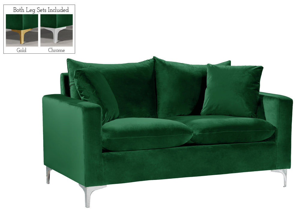 Naomi Green Velvet Loveseat