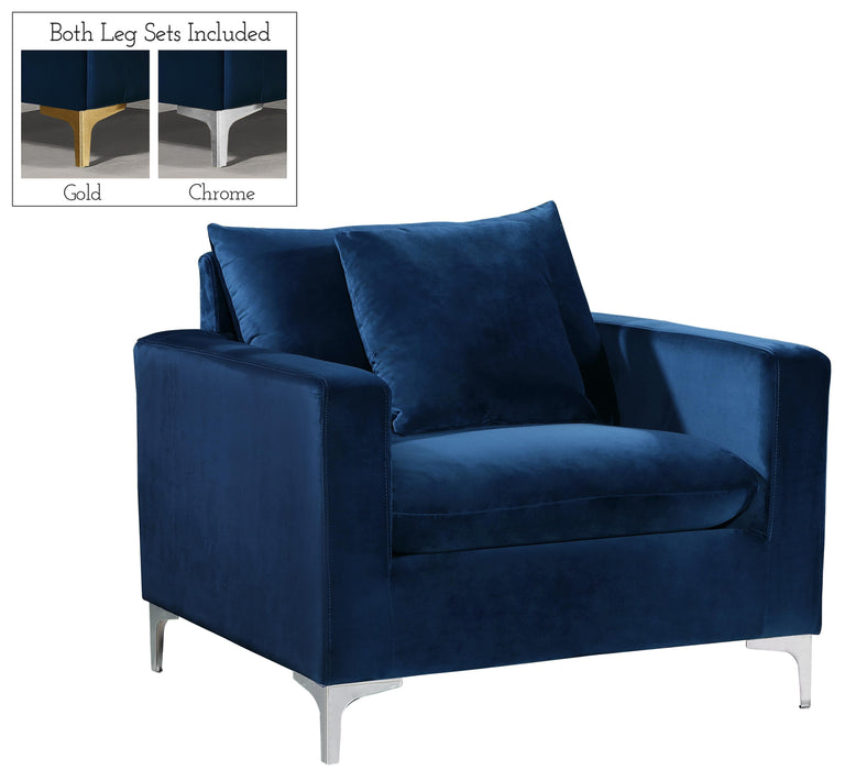 Naomi Navy Velvet Chair