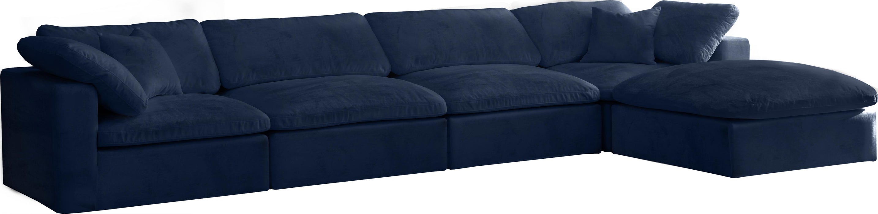 Cozy Navy Velvet Cloud Modular Sectional