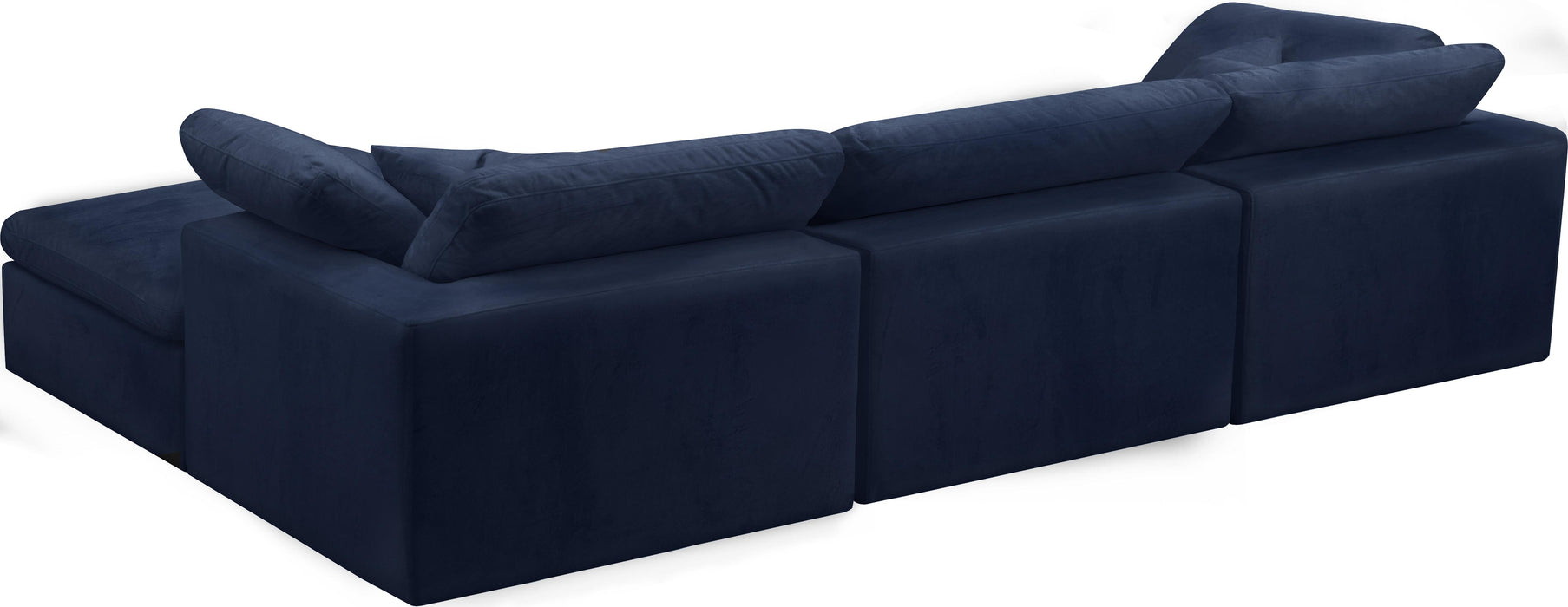 Cozy Navy Velvet Cloud Modular Sectional