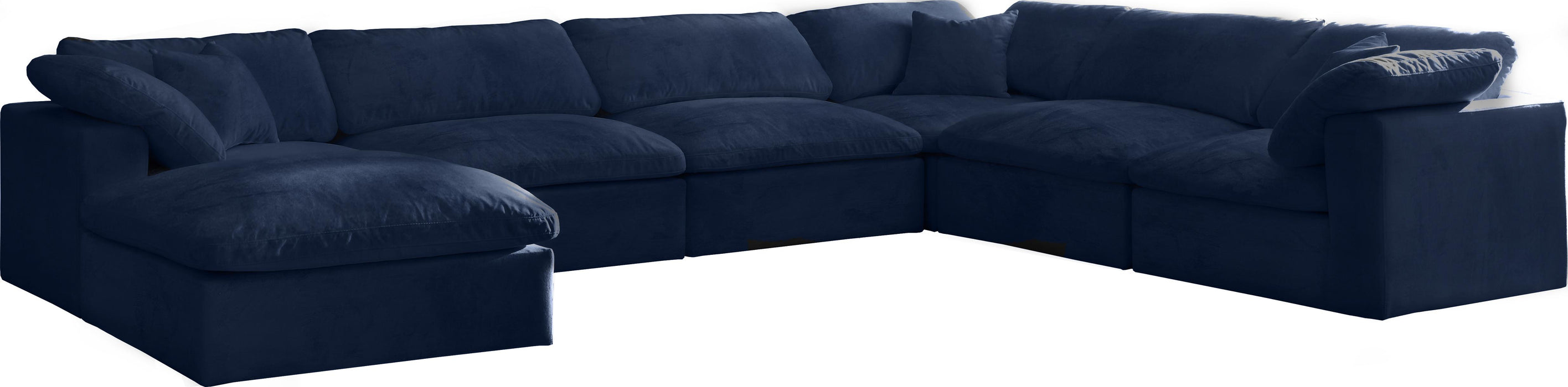 Cozy Navy Velvet Cloud Modular Sectional