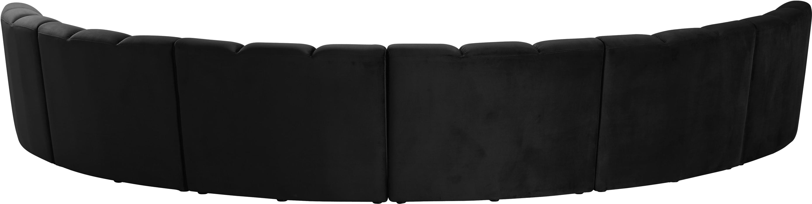 Infinity Black Velvet 6pc. Modular Sectional