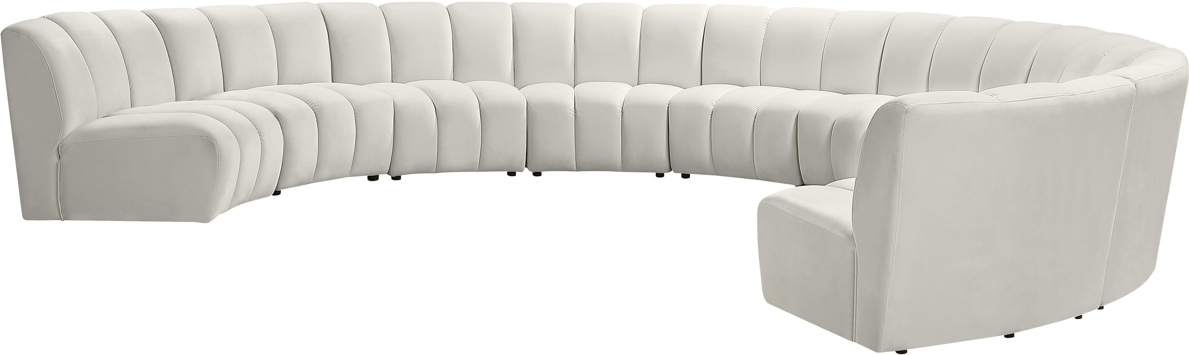 Infinity Cream Velvet 9pc. Modular Sectional