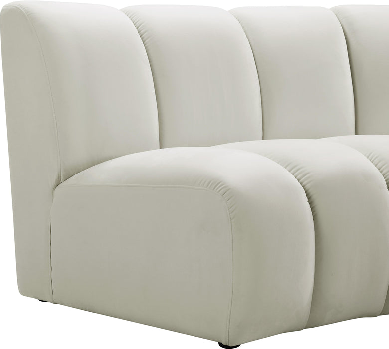 Infinity Cream Velvet 10pc. Modular Sectional