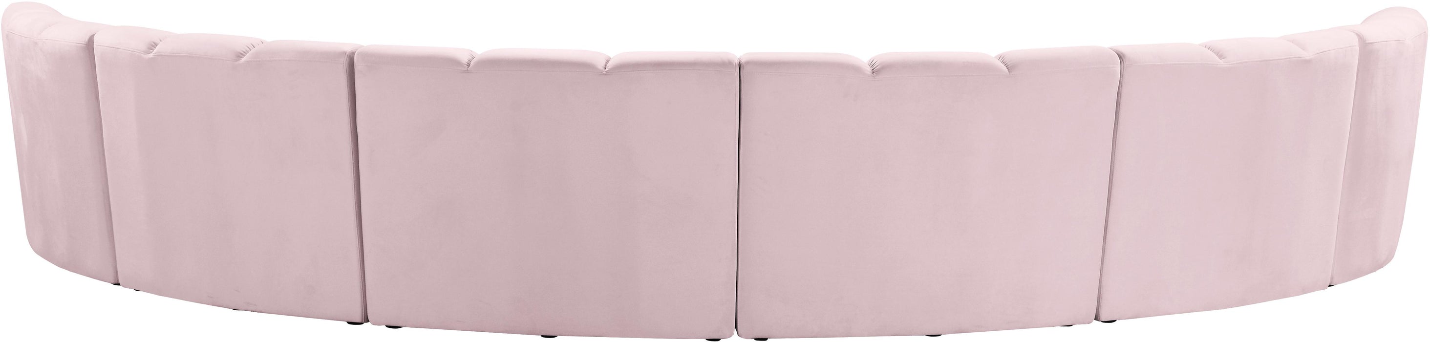 Infinity Pink Velvet 6pc. Modular Sectional