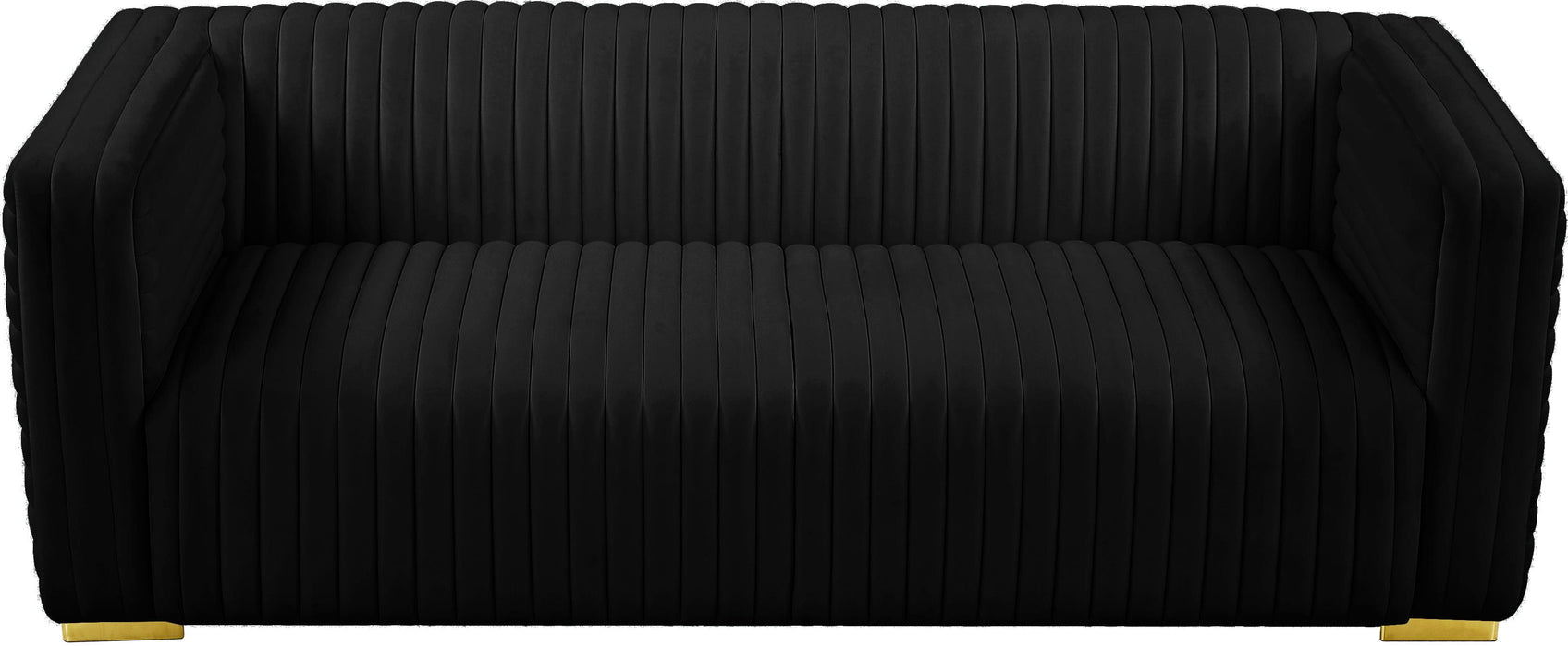 Ravish Black Velvet Sofa