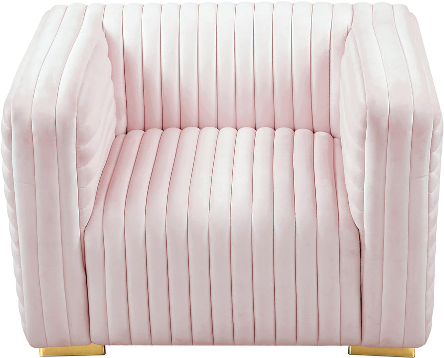 Ravish Pink Velvet Chair