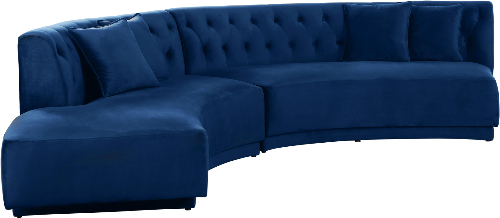 Kenzi Navy Velvet 2pc. Sectional