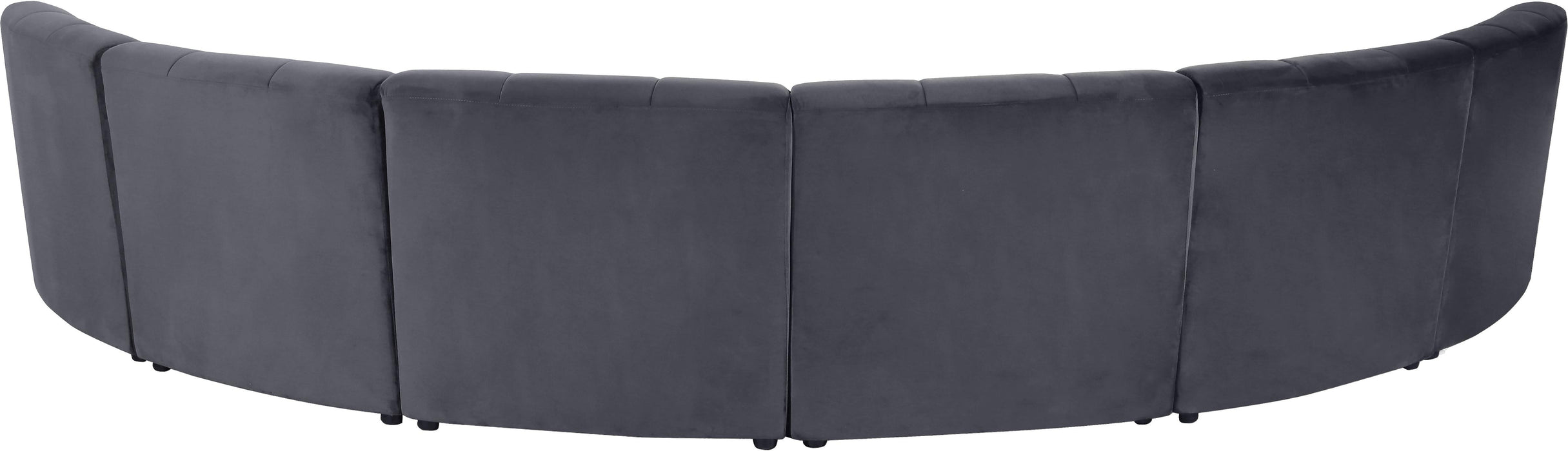 Limitless Grey Velvet 6pc. Modular Sectional