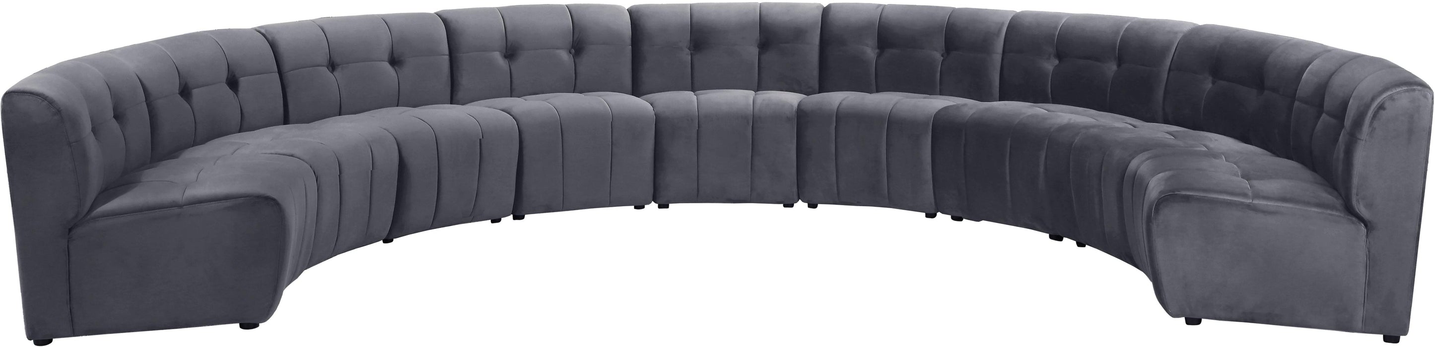 Limitless Grey Velvet 9pc. Modular Sectional image