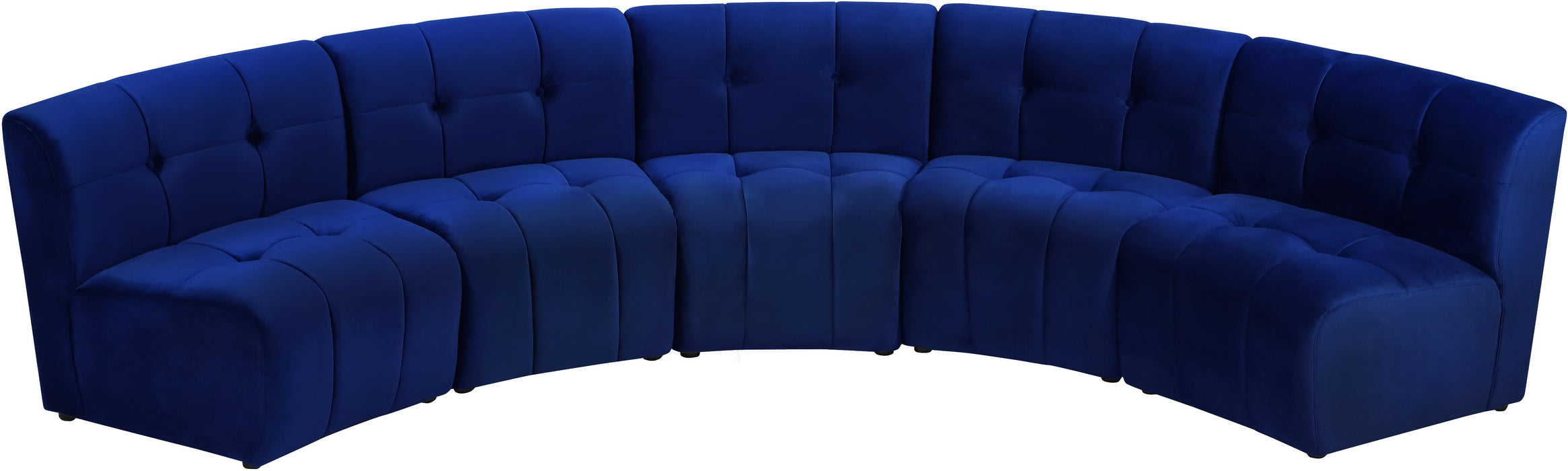 Limitless Navy Velvet 5pc. Modular Sectional