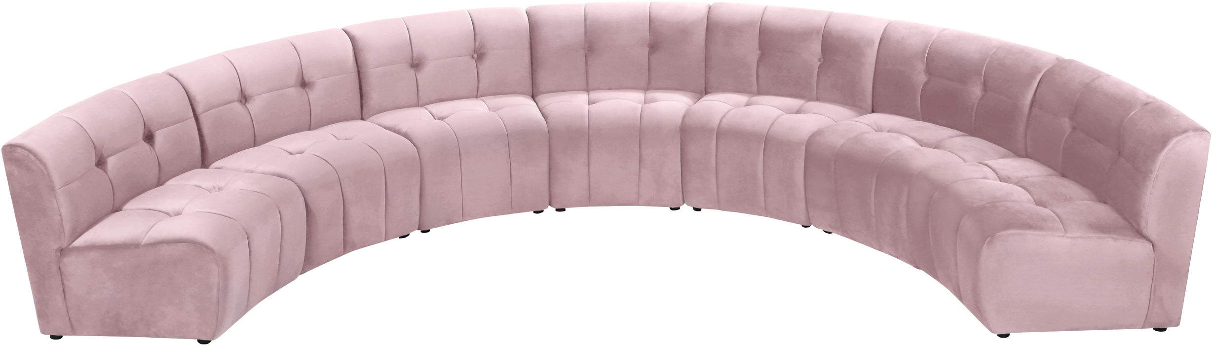 Limitless Pink Velvet 7pc. Modular Sectional